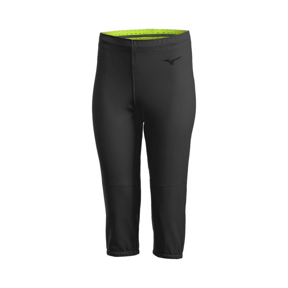 Calças Mizuno Softball Stretch - Unbelted - Mulher - Pretas - IPMGA7092